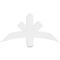 Ekena Millwork Alberta Architectural Grade PVC Gable Bracket, 36"W x 18"H x 4"D x 4"F, 12/12 Pitch GBP036X18X0404ALB00 - alternate 3